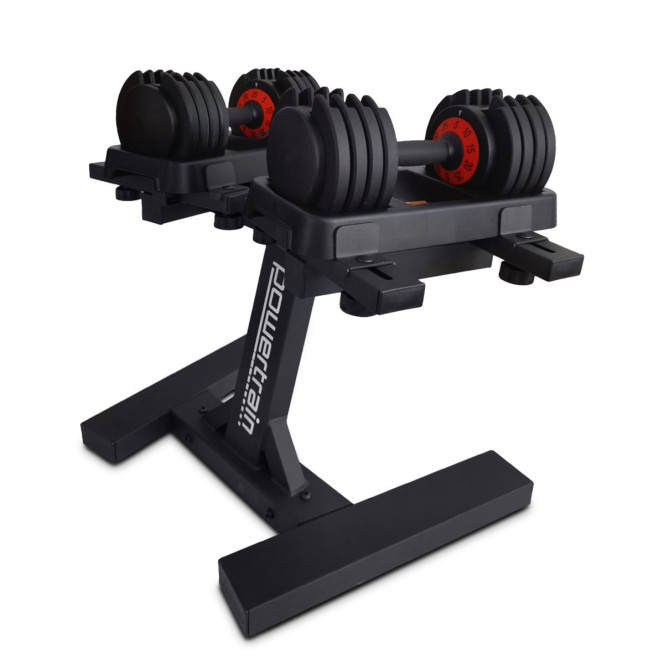 Powertrain Gen2 Pro 50KG Adjustable Dumbbell Set & Stand with Flat Incline Decline Bench Image 4