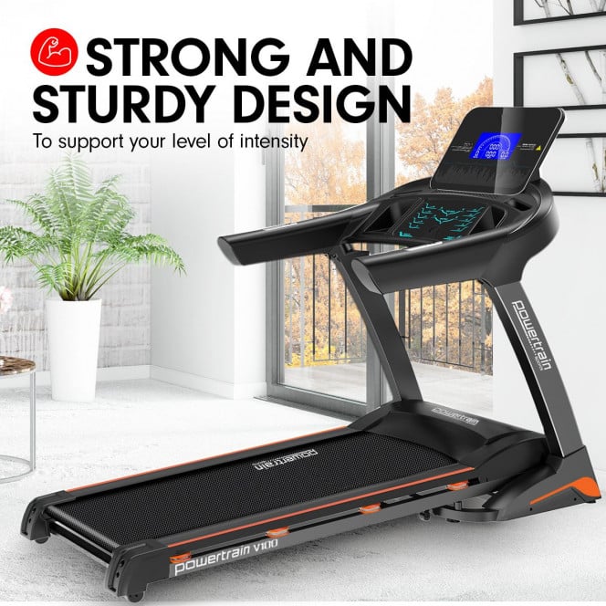 Powertrain V100 Electric Treadmill with Auto Power Incline 20kph Image 8