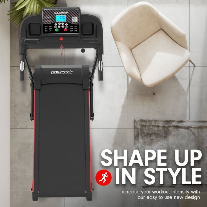 Powertrain K100 Electric Treadmill Foldable Home Gym Cardio Machine Image 11