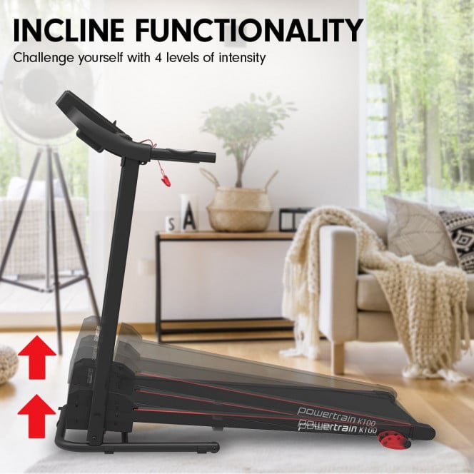 Powertrain K100 Electric Treadmill Foldable Home Gym Cardio Machine Image 13 image 13