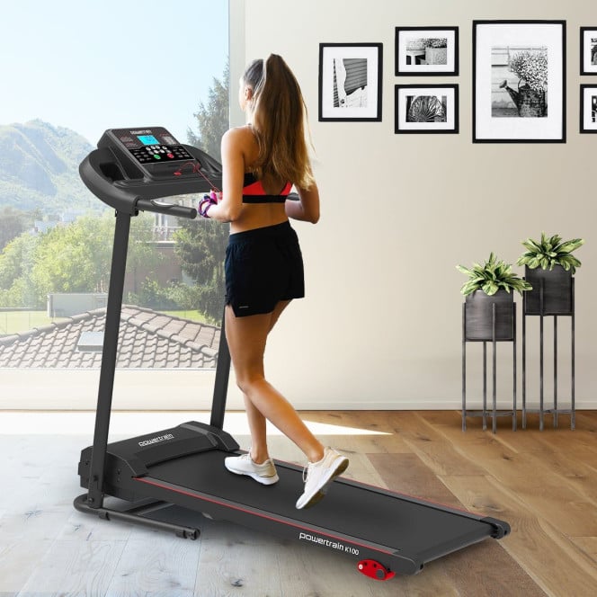 Powertrain K100 Foldable Electric Treadmill 1100W Home Gym Cardio Running Walking Machine with Incline Image 5