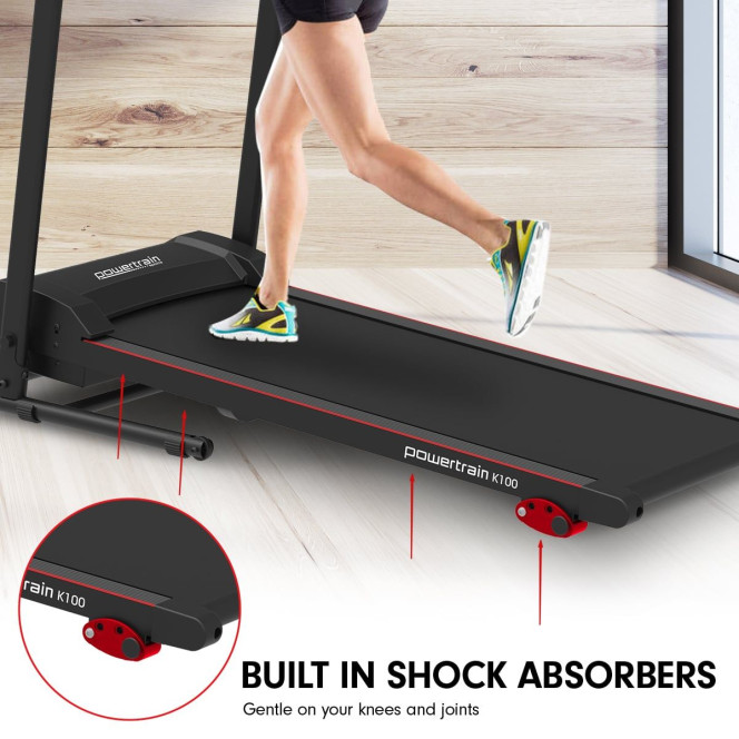 Powertrain K100 Foldable Electric Treadmill 1100W Home Gym Cardio Running Walking Machine with Incline Image 8