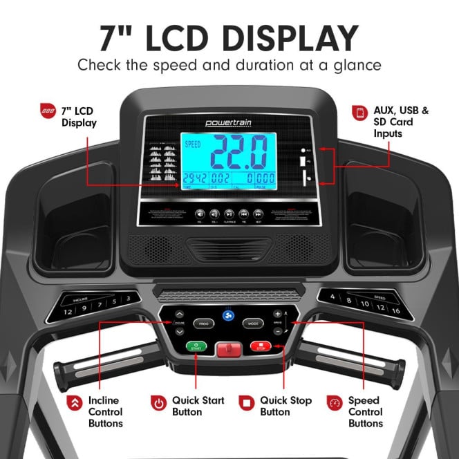 Powertrain K2000 Electric Treadmill With Fan and Auto Incline Image 6