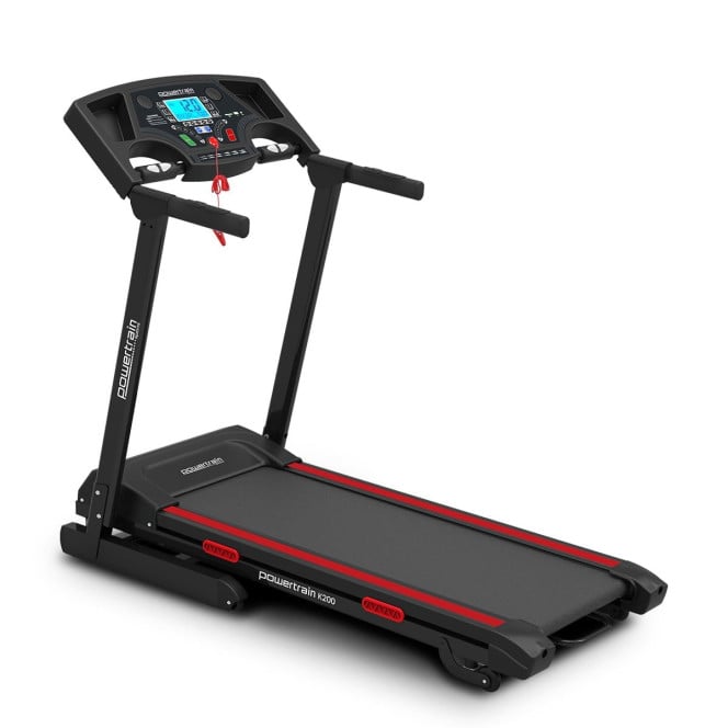 Powertrain K200 Foldable Electric Treadmill 1600W Motor Home Gym Running Machine 15 Level Incline 12kmph LCD Display Image 2