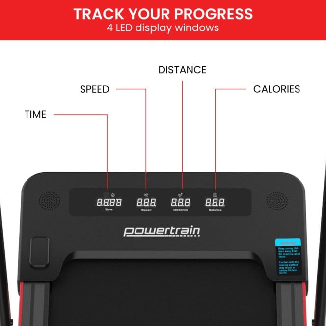 Powertrain K400 Electric Under Desk Treadmill Walking Pad Foldable Handrail Image 11