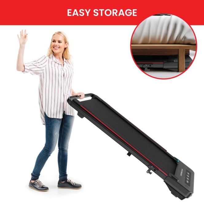 Powertrain K400 Electric Under Desk Treadmill Walking Pad Foldable Handrail Image 6