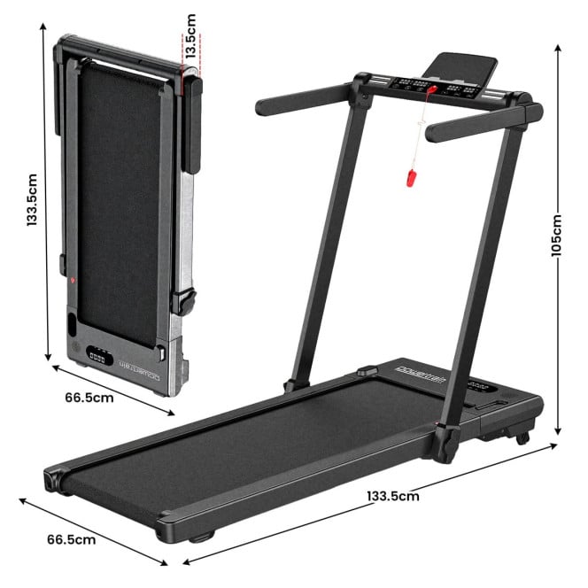 Powertrain V200 3.0HP 2-in-1 Foldable Electric Walking Pad 14kph Under Desk Running Machine Home Gym Image 3