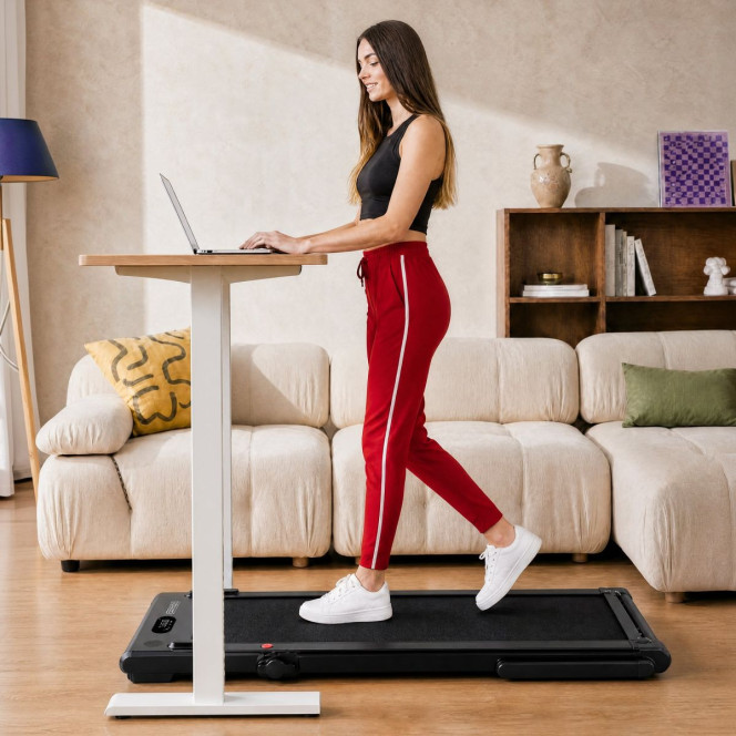 Powertrain V200 3.0HP 2-in-1 Foldable Electric Walking Pad 14kph Under Desk Running Machine Home Gym Image 12
