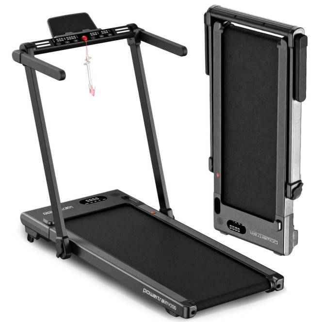 Powertrain V200 3.0HP 2-in-1 Foldable Electric Walking Pad 14kph Under Desk Running Machine Home Gym Image 13