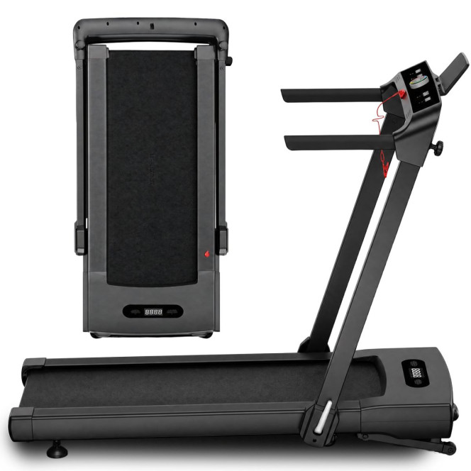 Powertrain V300 3.0HP Foldable 2-in-1 Walking Pad Treadmill with Auto Incline 14km/h Under Desk Running Machine Image 14