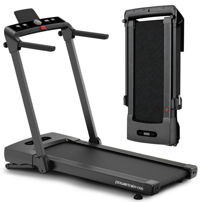 Powertrain V300 3.0HP Foldable 2-in-1 Walking Pad Treadmill with Auto Incline 14km/h Under Desk Running Machine Image 15