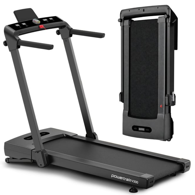 Powertrain V300 3.0HP Foldable 2-in-1 Walking Pad Treadmill with Auto Incline 14kph Under Desk Running Machine Image 15