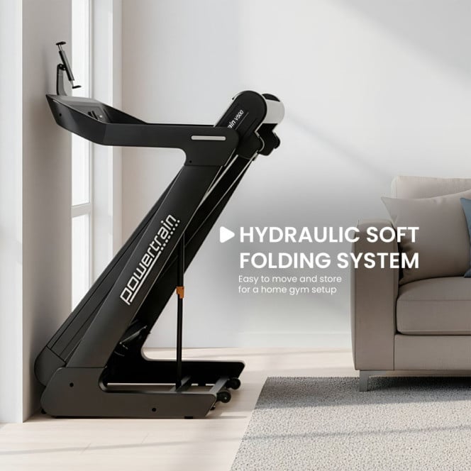 Powertrain V500 3HP Foldable Treadmill with Automatic Incline & Bluetooth Image 10