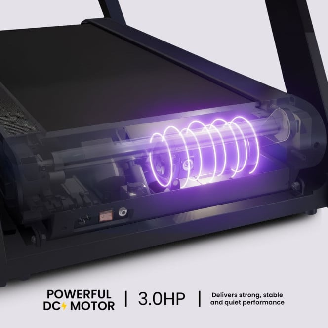 Powertrain V500 3HP Foldable Treadmill with Automatic Incline & Bluetooth Image 14