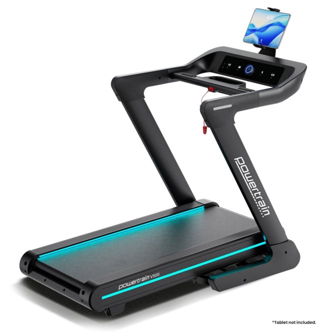 Powertrain V500 3HP Foldable Treadmill Electric Running Machine 20kmph Auto Incline Bluetooth Home Gym Cardio 130kg Image 6