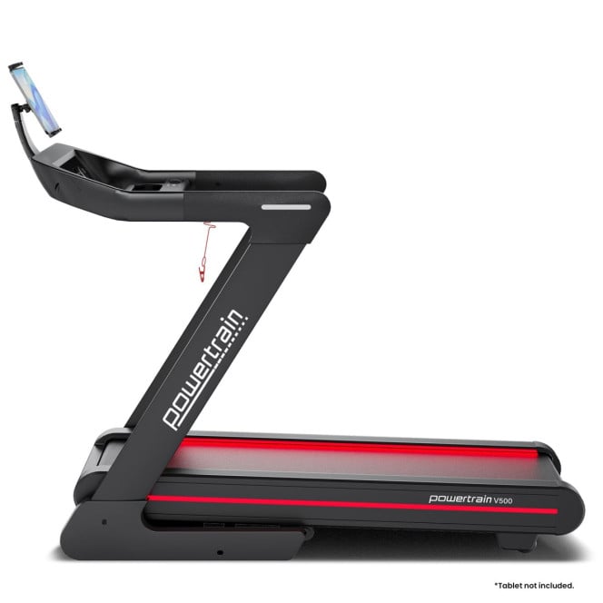 Powertrain V500 3HP Foldable Treadmill Electric Running Machine 20kmph Auto Incline Bluetooth Home Gym Cardio 130kg Image 9