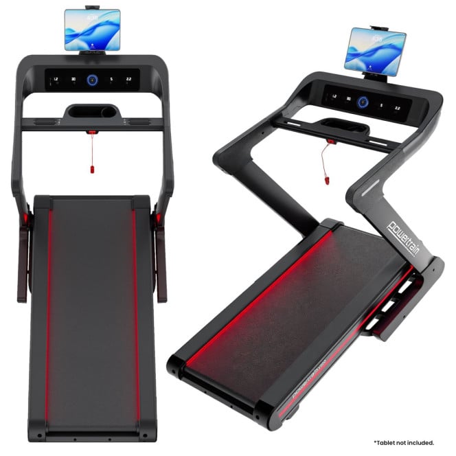 Powertrain V500 3HP Foldable Treadmill Electric Running Machine 20kmph Auto Incline Bluetooth Home Gym Cardio 130kg Image 11