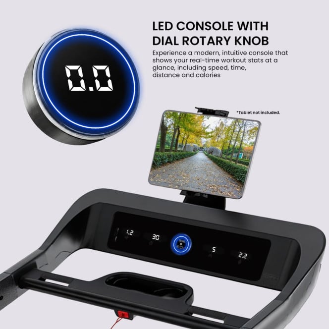 Powertrain V500 3HP Foldable Treadmill Electric Running Machine 20kmph Auto Incline Bluetooth Home Gym Cardio 130kg Image 18