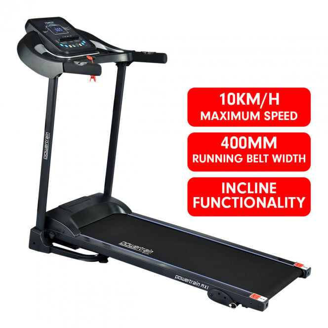 Powertrain MX1 Electric Treadmill with Incline and 12 Programs