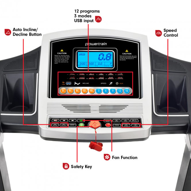 Powertrain MX2 Electric Treadmill with Auto Power Incline Image 13