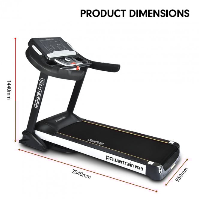 MX3 Electric Treadmill Auto Incline 20kph Top Speed Powertrain