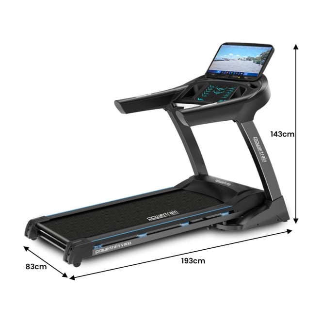 Powertrain V1100 Treadmill Electric Exercise Machine 15.6 Wifi TFT Touch Screen Home Gym Cardio Running Fitness Image 5