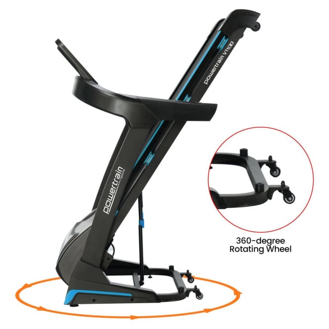 Powertrain V1100 Treadmill Electric Exercise Machine 15.6 Wifi TFT Touch Screen Home Gym Cardio Running Fitness Image 6