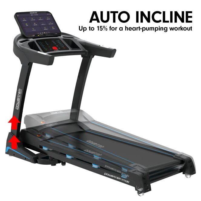 Powertrain V1100 Electric Treadmill with Wifi Touch Screen Power Incline Image 8