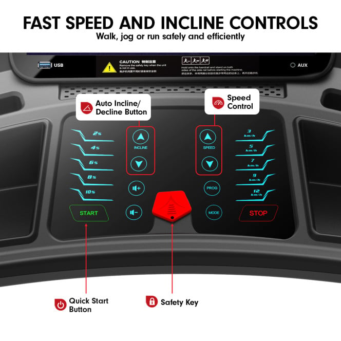 Powertrain V1100 Electric Treadmill with Wifi Touch Screen Power Incline Image 3