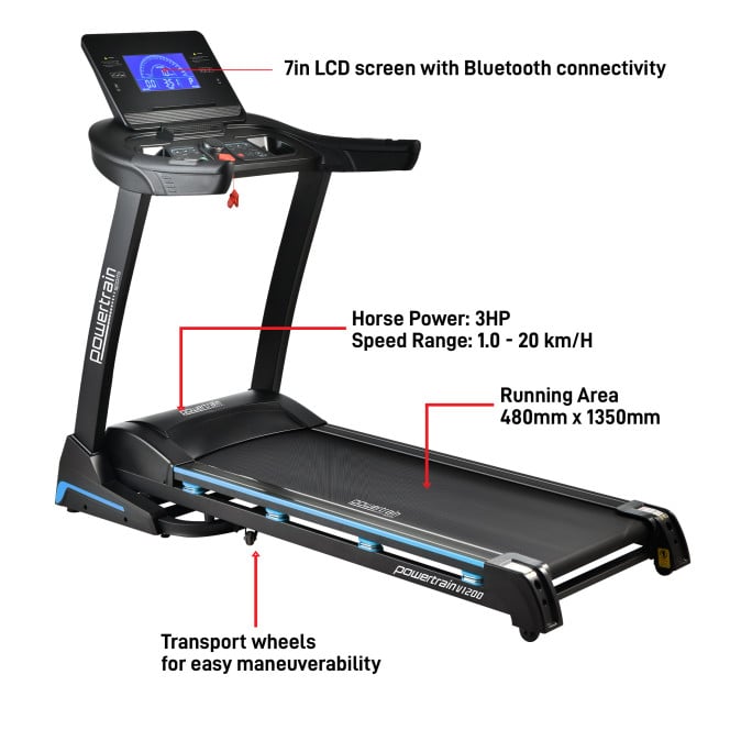 Powertrain V1200 Treadmill with Shock-Absorbing System Image 14