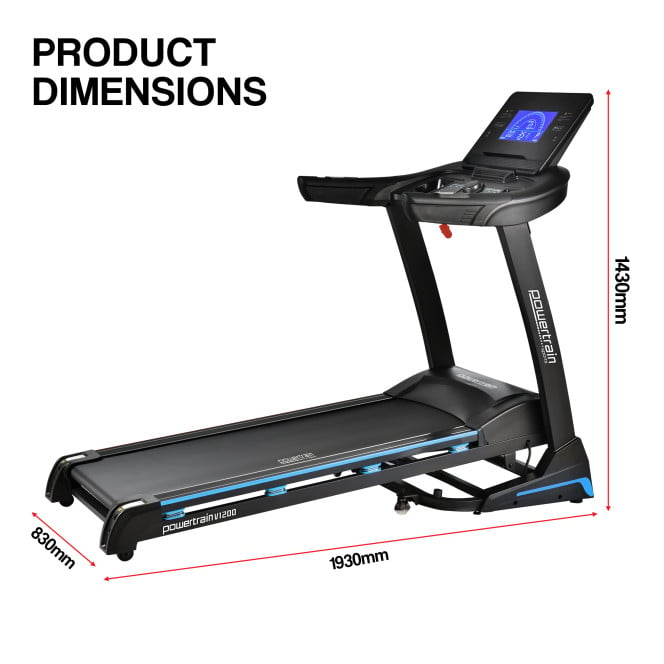 Powertrain V1200 Treadmill with Shock-Absorbing System Image 17