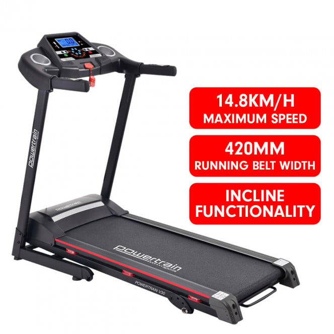 Powertrain V30 Treadmill with Incline and Pre-set Training Programs