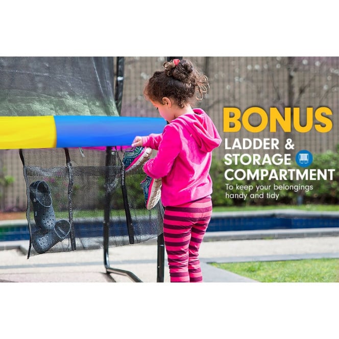 Kahuna 16ft Heavy Duty Round Trampoline with Inner Safety Net Enclosure & UV Spring Cover Outdoor Kids Pink Image 6