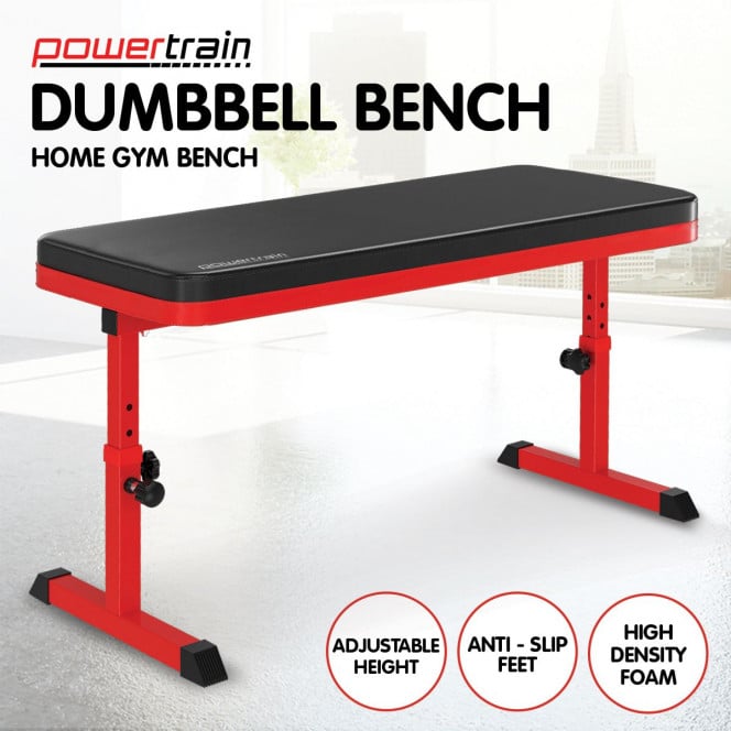 Powertrain Height-Adjustable Flat Weight Bench Image 2