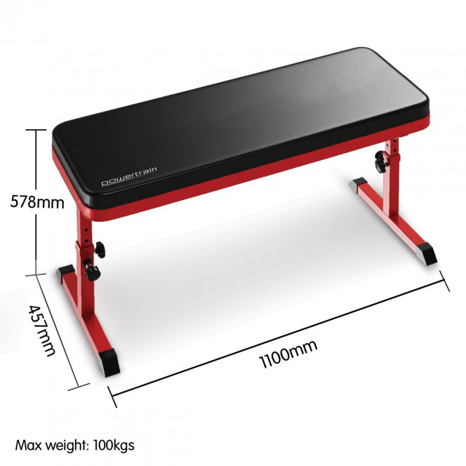 Powertrain HeightAdjustable Flat Weight Bench