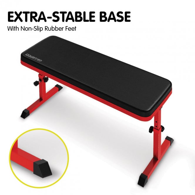 Powertrain Height-Adjustable Flat Weight Bench Image 5