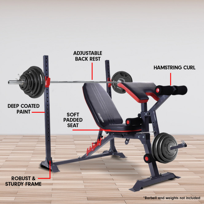 Powertrain Adjustable Weight Bench Home Gym Bench Press - 301 Image 2