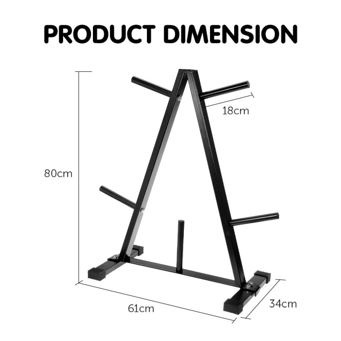 Powertrain A-Frame Weight Plate Storage Rack Heavy Duty Tree Stand for Home Gym Fitness Space Saving Organizer Image 4