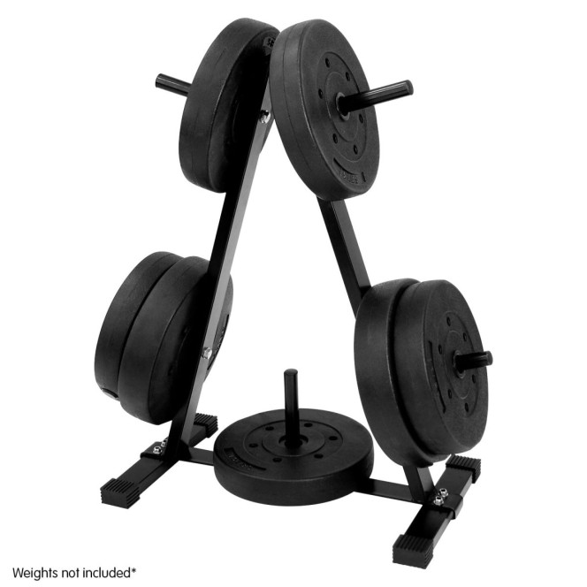 Powertrain A-Frame Weight Plate Storage Rack Heavy Duty Tree Stand for Home Gym Fitness Space Saving Organizer Image 7