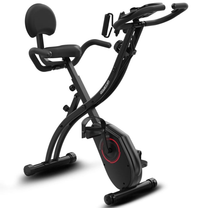 Powertrain 135E 4-in-1 Foldable X-Bike with LCD Display and Resistance Bands
