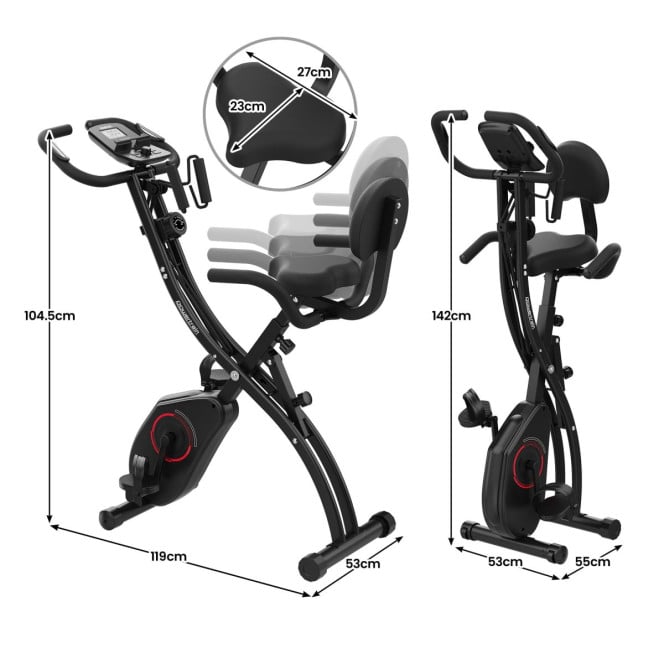 Powertrain 135E 4-in-1 Foldable X-Bike with LCD Display and Resistance Bands Image 3
