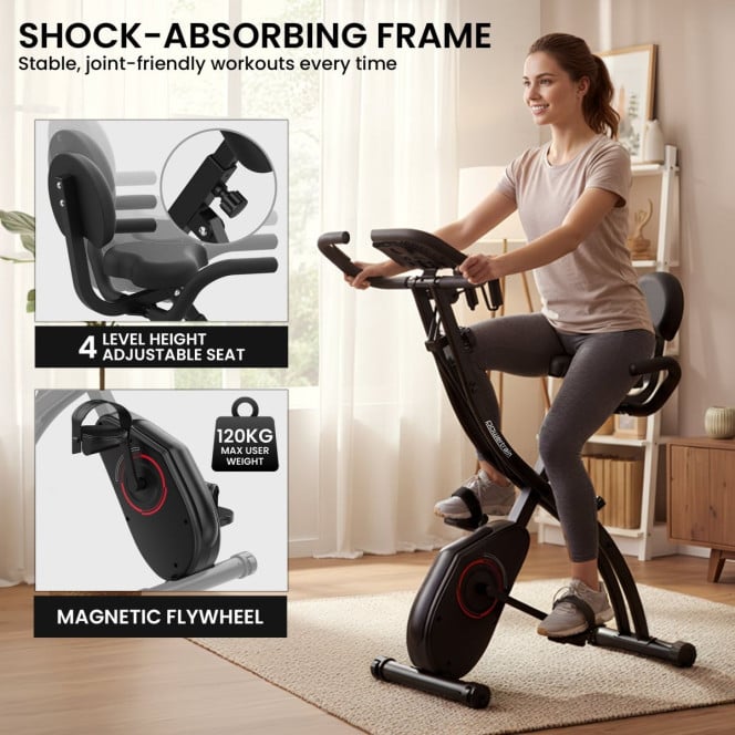 Powertrain 135E 4-in-1 Foldable X-Bike with LCD Display and Resistance Bands Image 10