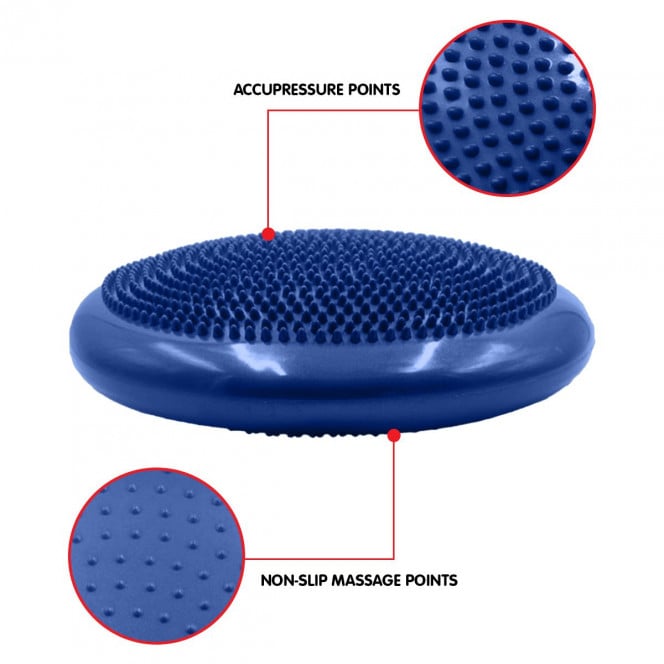 Powertrain Yoga Stability Disc Home Gym Pilates Balance Trainer - Blue Image 9