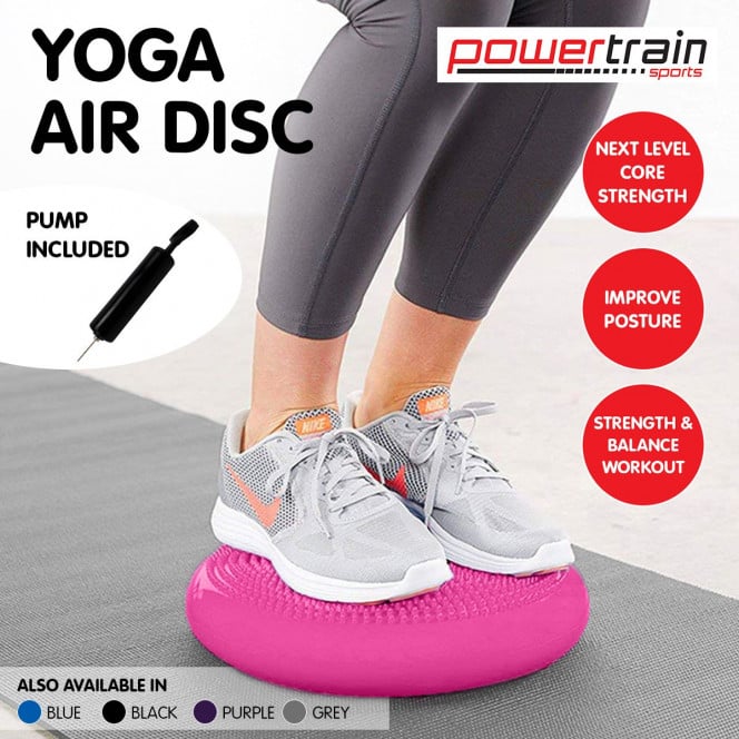 Powertrain Yoga Stability Disc Home Gym Pilates Balance Trainer - Pink Image 9