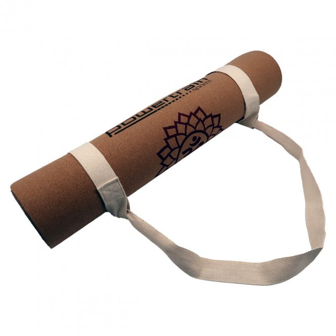 Powertrain Cork Yoga Mat with Carry Straps Home Gym Pilates - Chakras Image 2