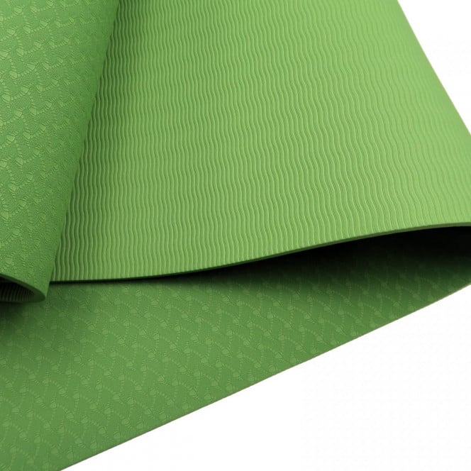 Powertrain Eco-Friendly TPE Yoga Pilates Exercise Mat 6mm - Green Image 4