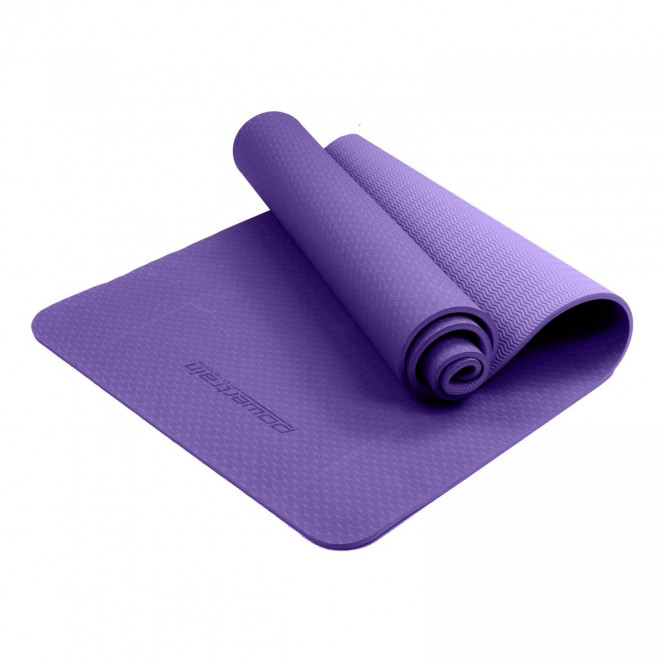 Powertrain Eco-Friendly TPE Yoga Pilates Exercise Mat 6mm - Lilac Image 3