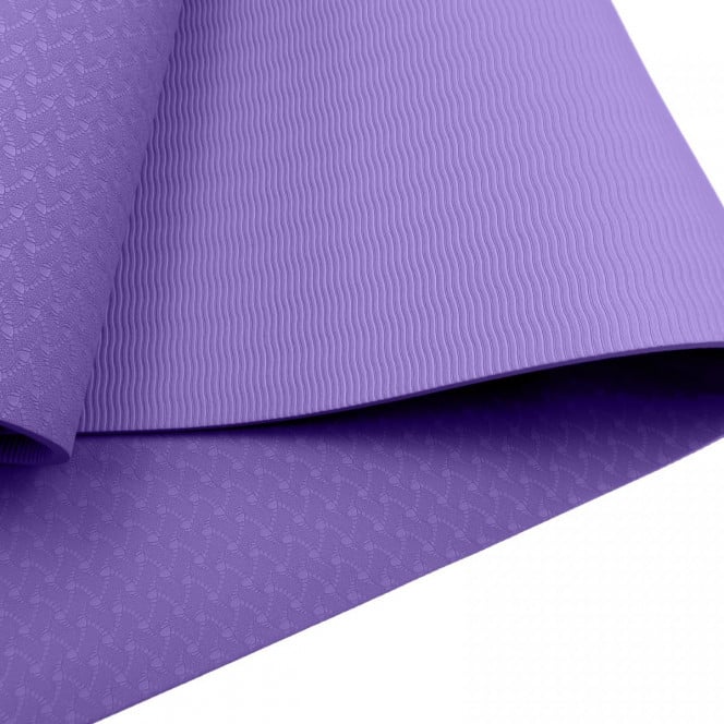 Powertrain Eco-Friendly TPE Yoga Pilates Exercise Mat 6mm - Lilac Image 4