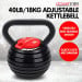 Powertrain 18kg Adjustable Kettlebell Image 11 thumbnail