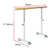 Powertrain 150cm Freestanding Ballet Barre Portable Adjustable Height Dance Bar Pine Wood Pole Home Studio Image 2 thumbnail
